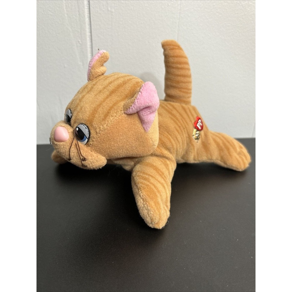 VINTAGE Tonka 1980's Pound Purries Orange Striped Tabby Cat Plush Stuffed